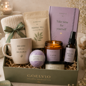 Goelvio self-care and wellness hamper gift box