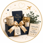mug chocolates book pen in a hamper
