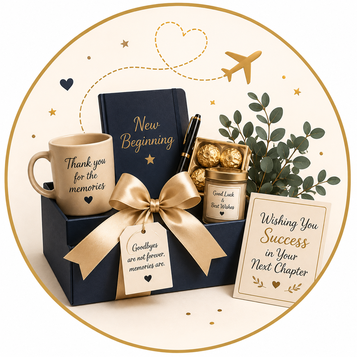 mug chocolates book pen in a hamper